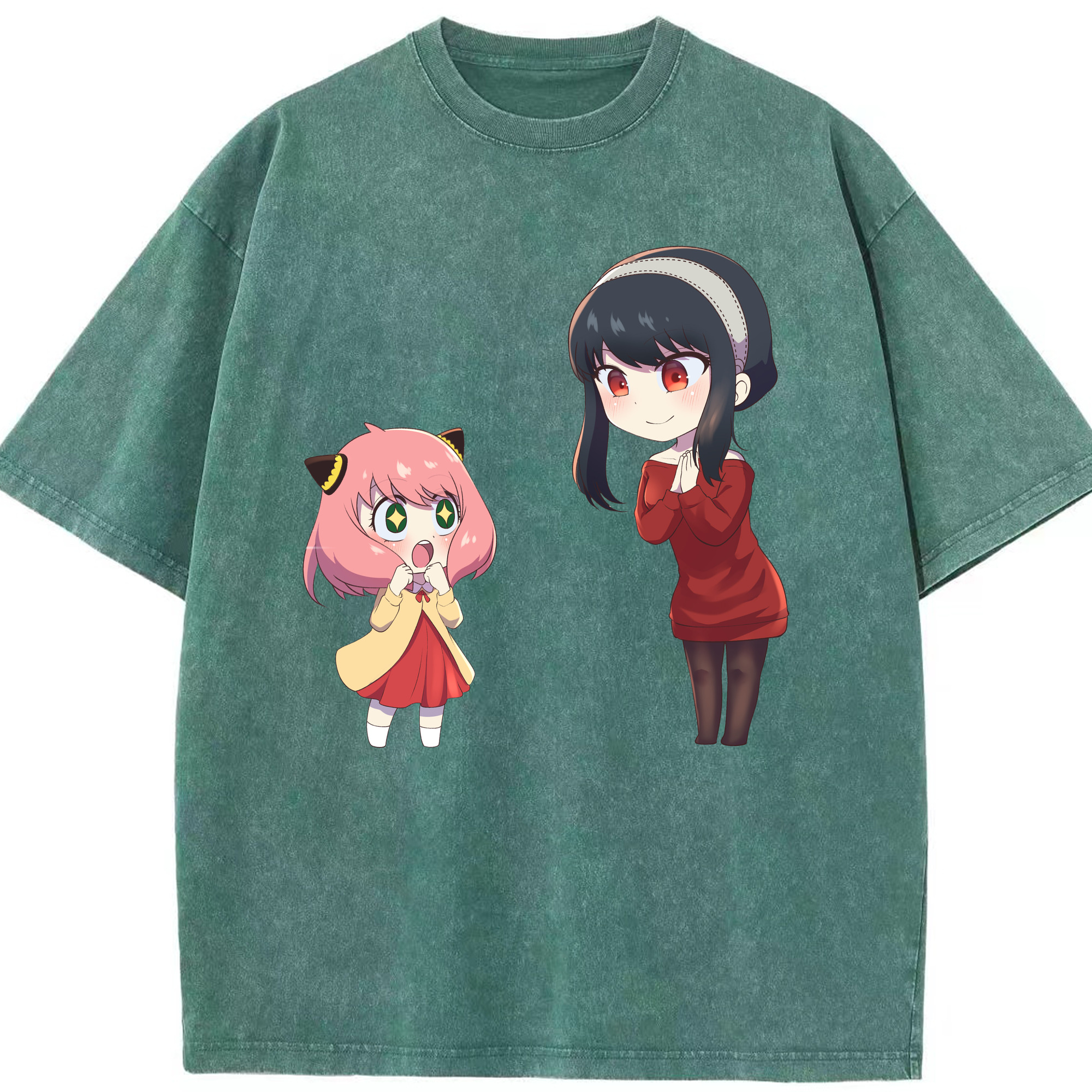 （画像用） SPY×FAMILY间谍家家酒 綿100% ヴィンテージ風 半袖Tシャツ（フロントプリント）